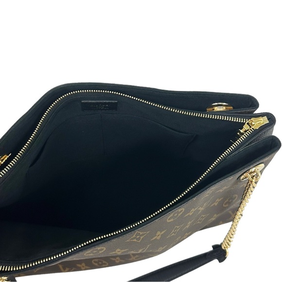 Louis Vuitton Surenne MM Shoulder Tote Bag M43772 Monogram Brown Black Noir - Picture 13 of 15